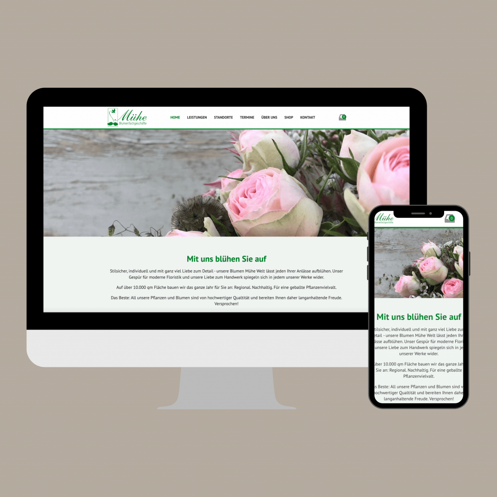 Website-Texte – Blumen Mühe