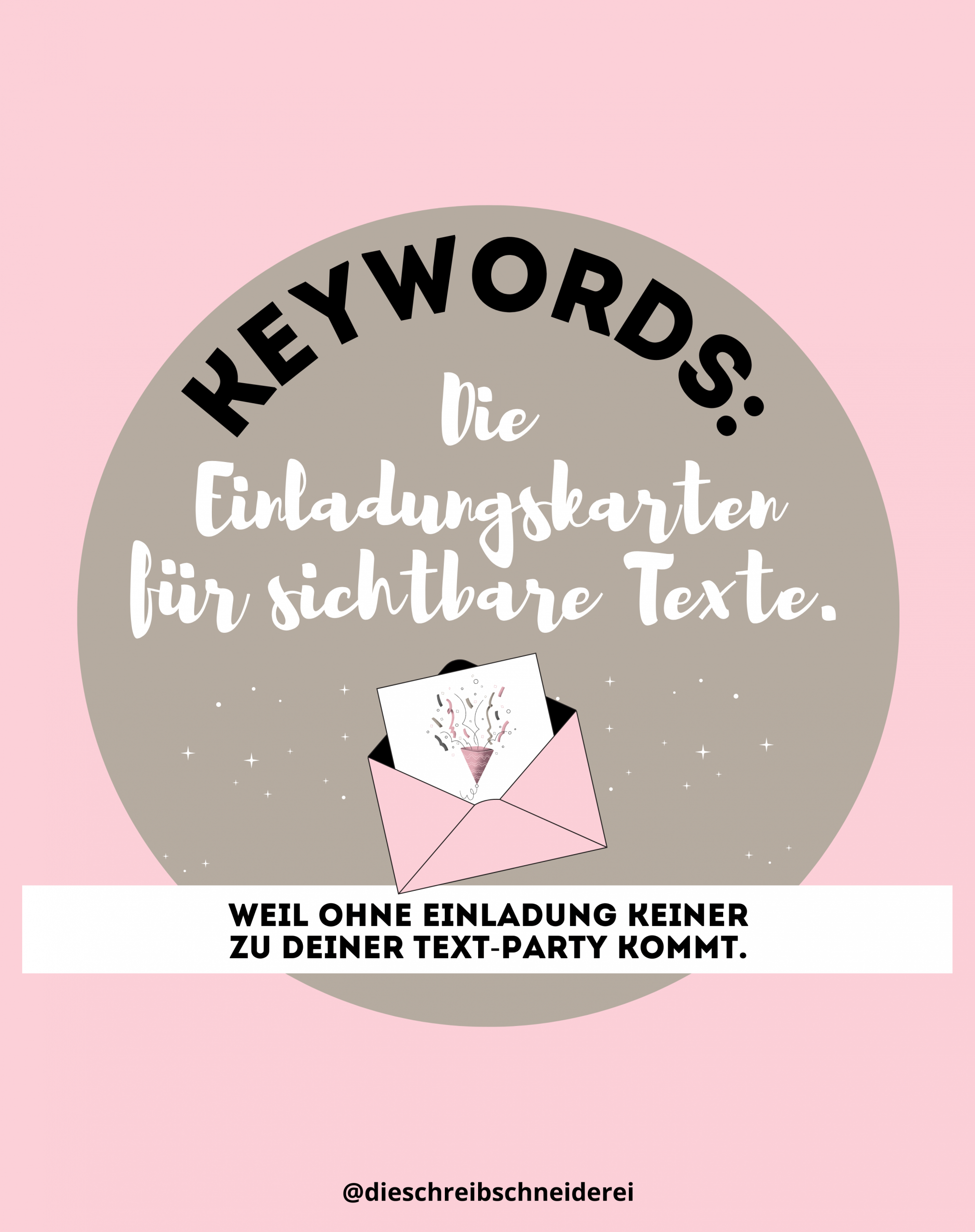 Keywords – die Einladungskarten für sichtbare Texte