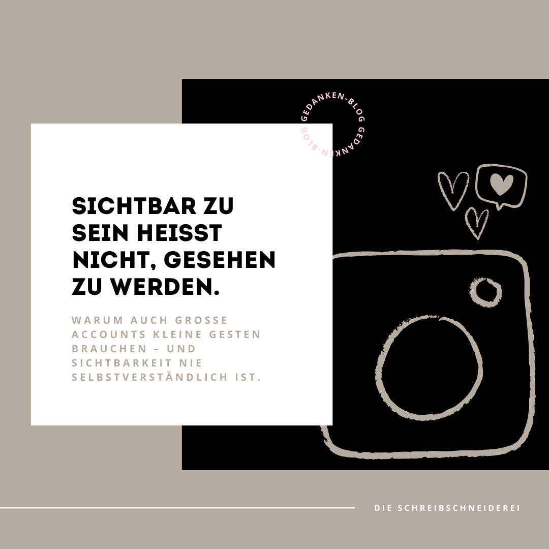 Sichtbar zu sein heißt nicht, gesehen zu werden.