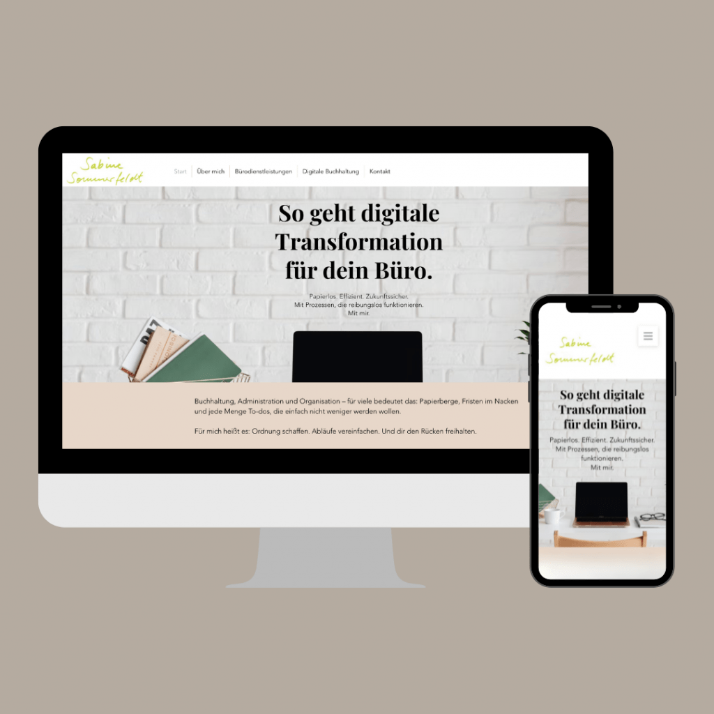 Website-Texte Sabine Sommerfeldt – Bürodienstleistungen & digitale Buchhaltung